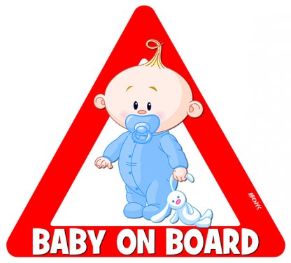 Samolepka na auto - BABY ON BOARD - Mark
