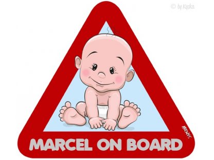 autómatrica fényvisszaverő saját felirattal - Marcel