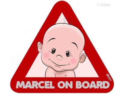 autómatrica fényvisszaverő saját felirattal - Marcel