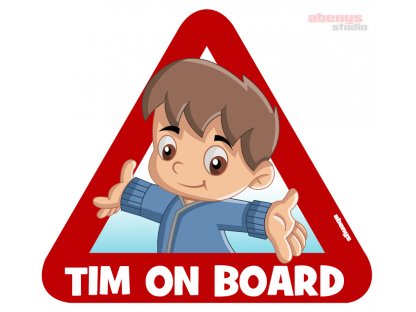 autómatrica fényvisszaverő saját felirattal - Tim