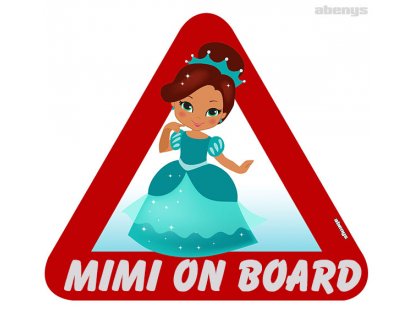 Samolepka na auto - s reflexným textom - princezná Mimi