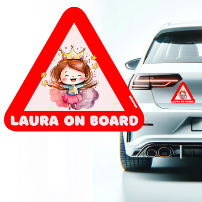 Samolepka na auto holčička Laura