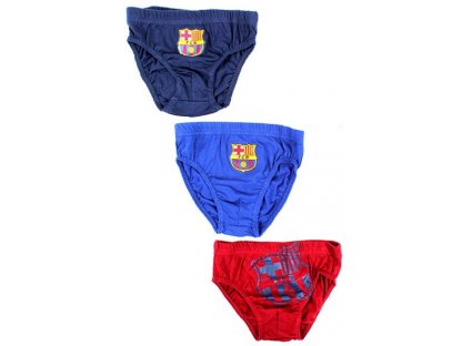 slipy FC Barcelona detské- 3ks v balení - veľkosť 4/5 rokov