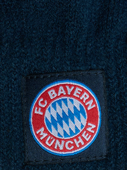 Unisex pletené rukavice FC Bayern München, tmavo modré