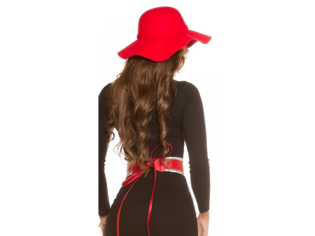 Dámský klobouk červený KouCla