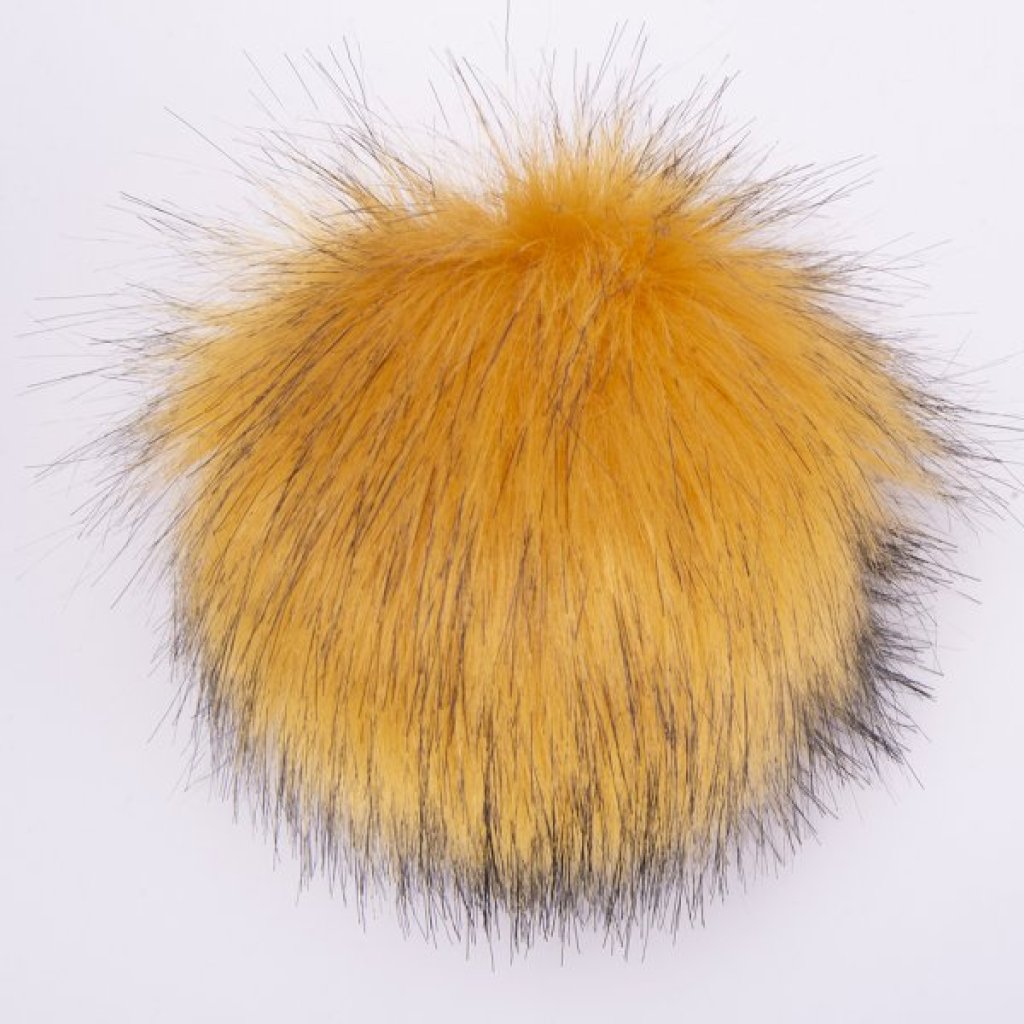 bambule Furry Pompons - 58 medová černé konce