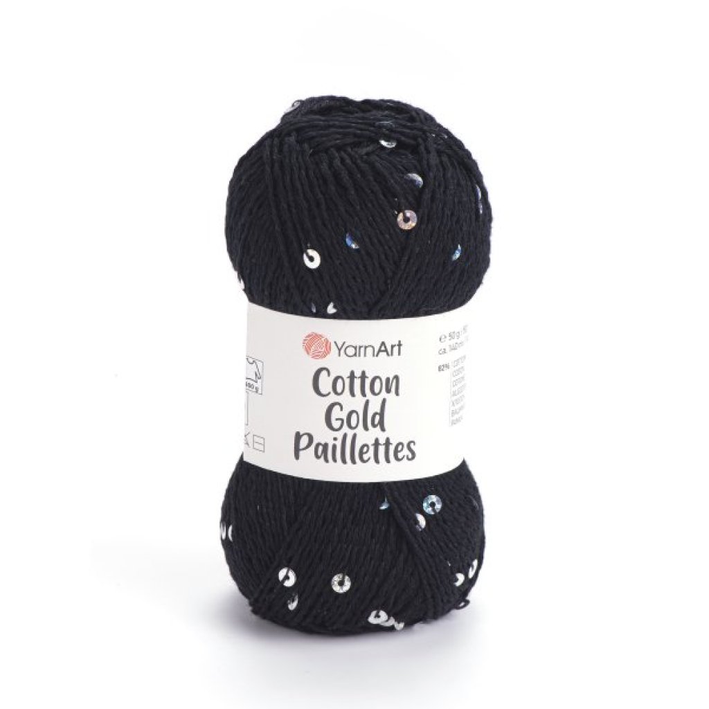 Cotton Gold Paillettes 7101 černá
