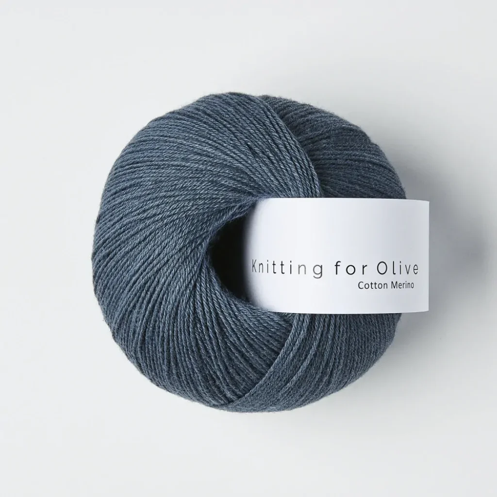 Cotton Merino - Dusty Blue Whale