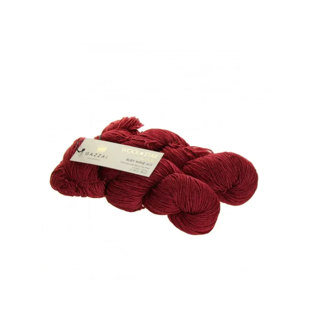 Gazzal Wool Star 3823 ruby wine