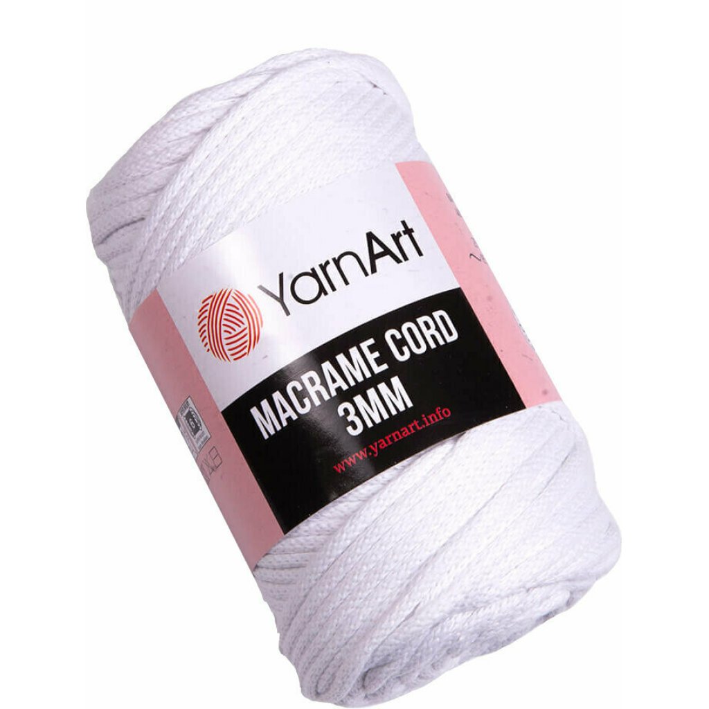 Macrame Cord 3mm - 751 bílá