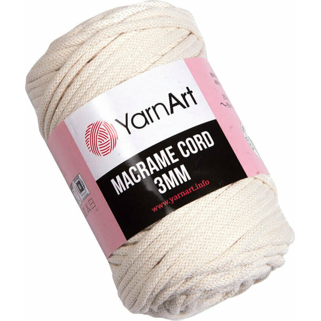 Macrame Cord 3mm - 752 smetanová