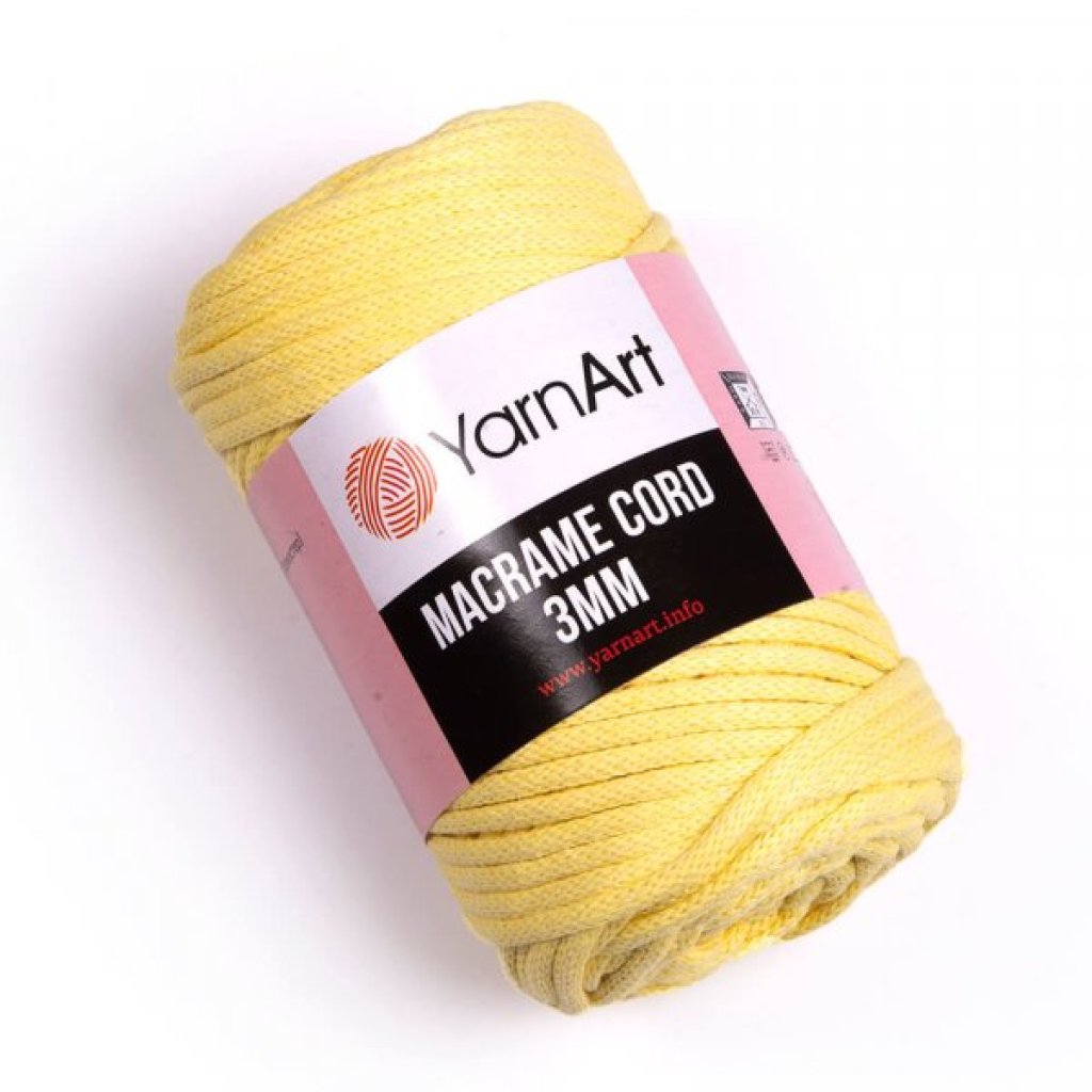 Macrame Cord 3mm - 754 žlutá