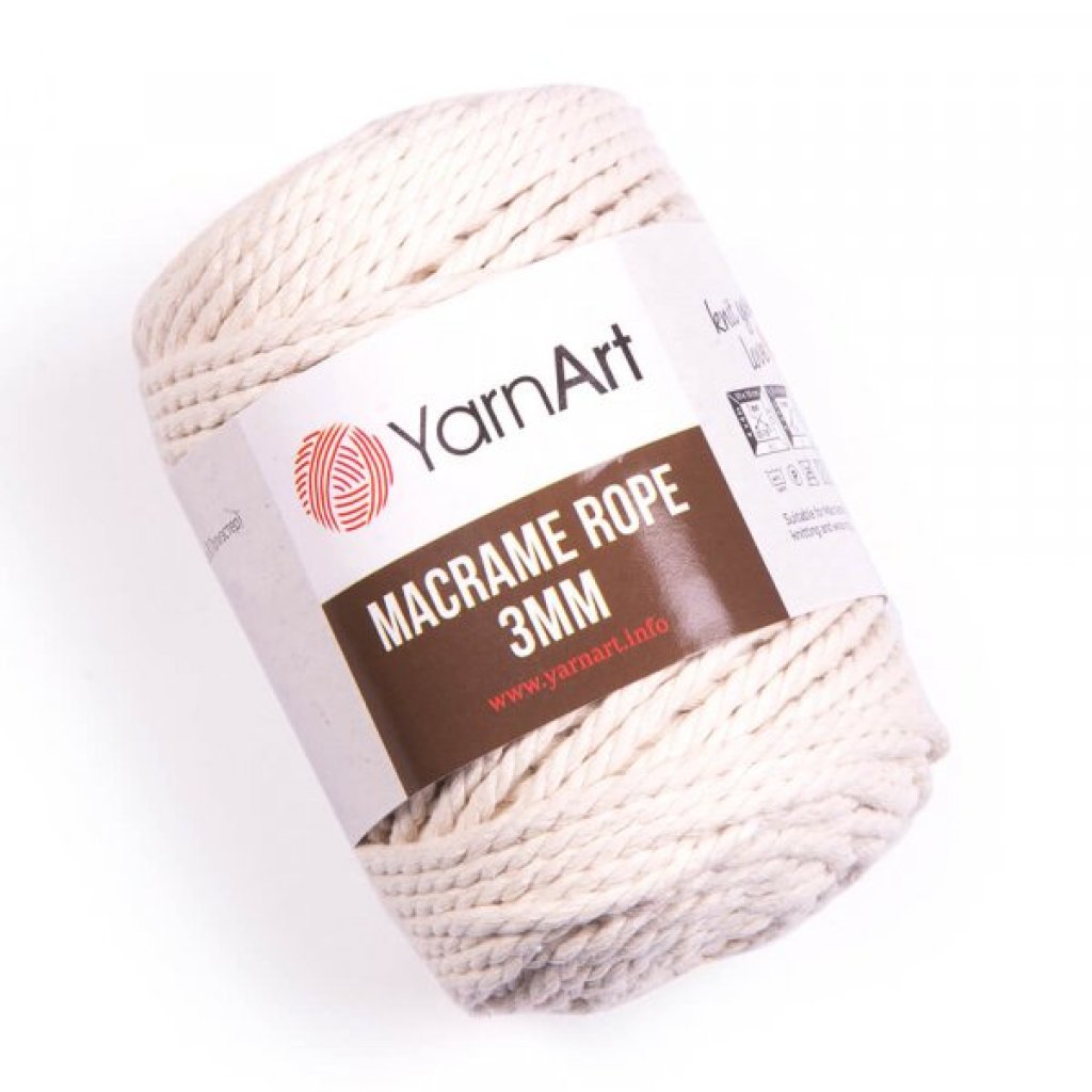 Macrame Rope 3mm - 752 smetanová