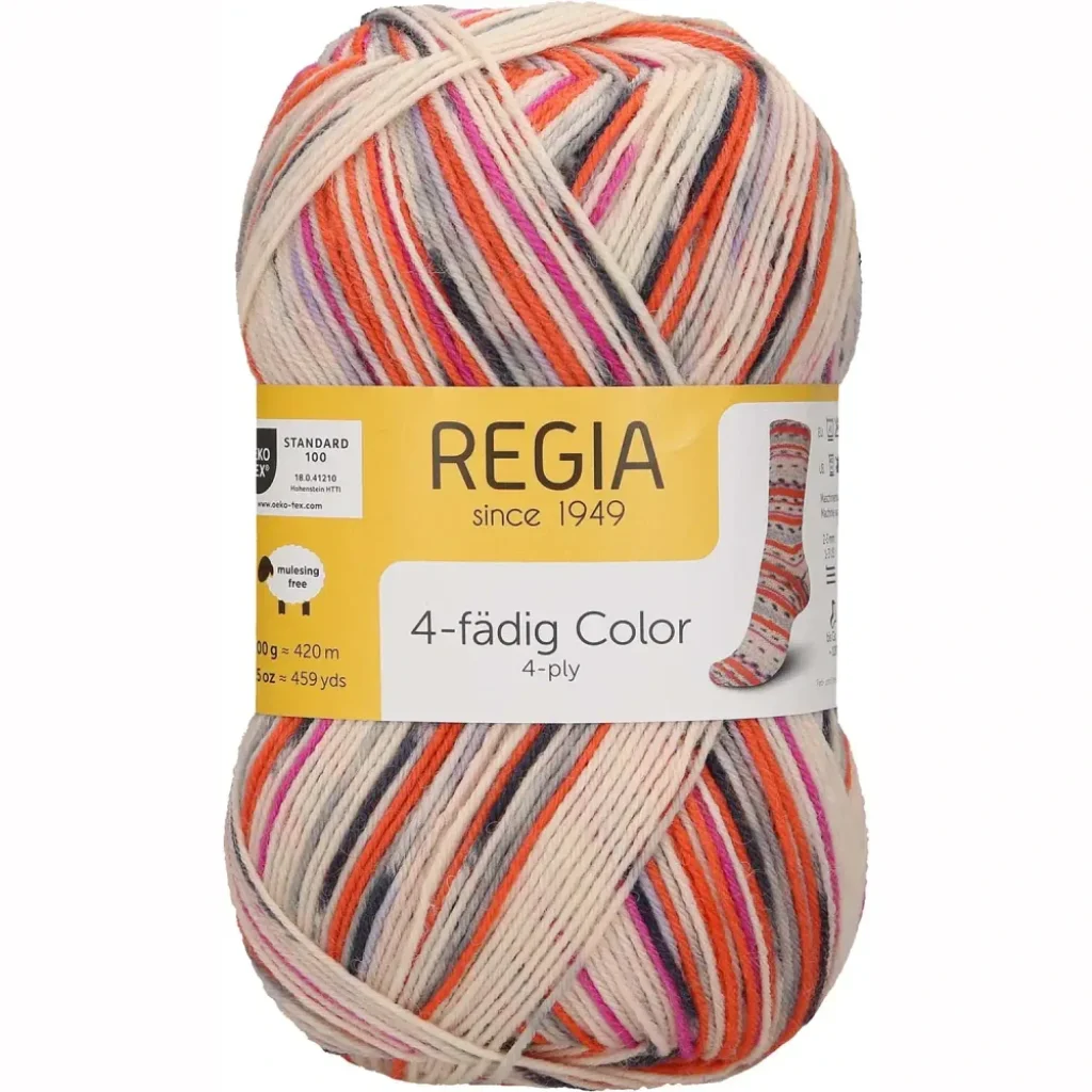 Regia Soft Spots Color 4-ply 100g - 4090 Bubble