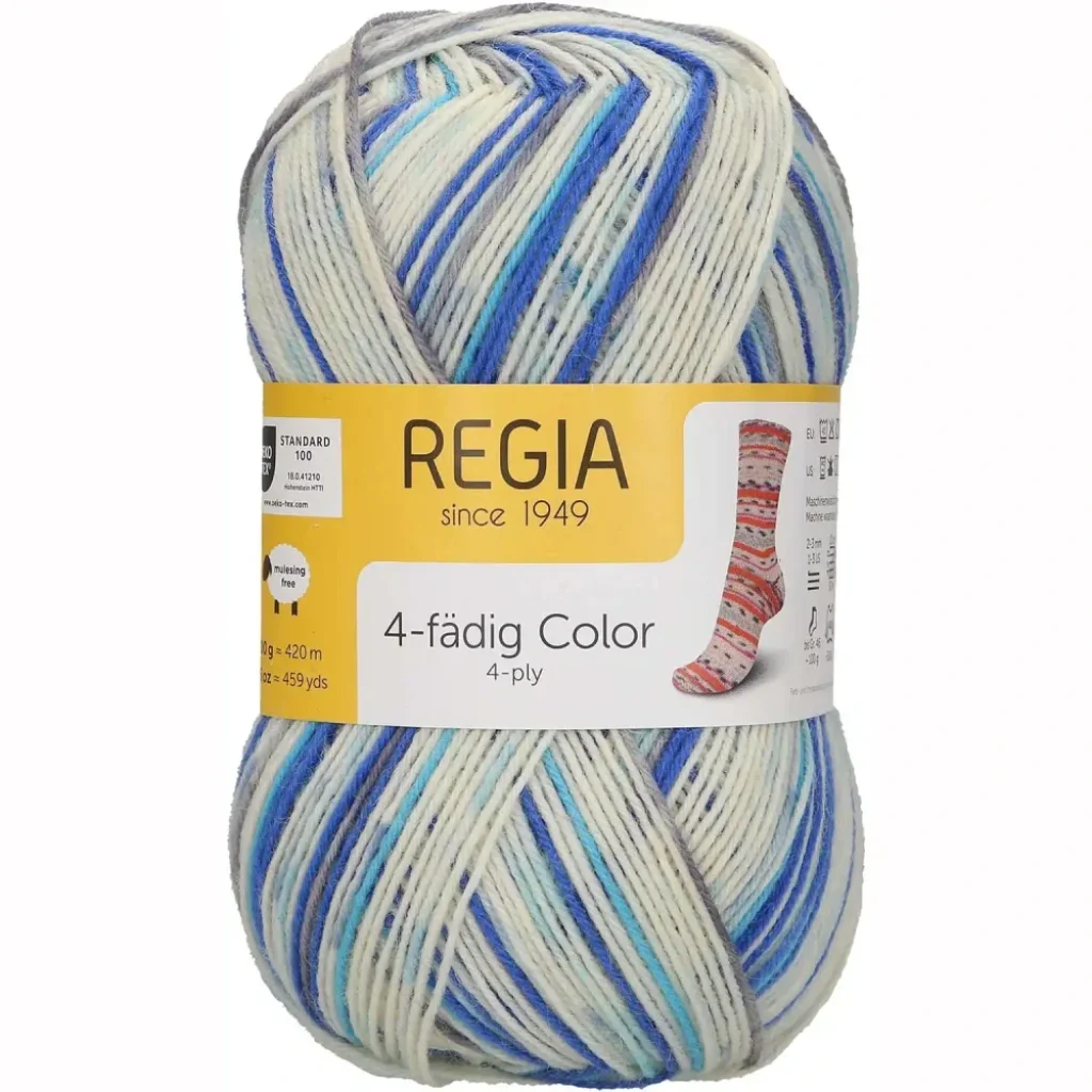 Regia Soft Spots Color 4-ply 100g - 4092 Blue Moon