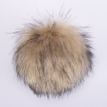 bambule Furry Pompons - 52 béžová černé konce