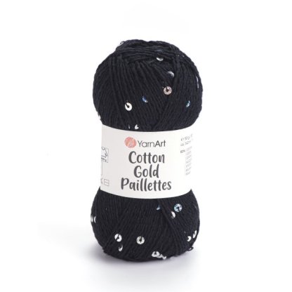 Cotton Gold Paillettes 7101 černá