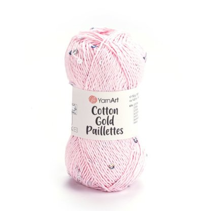 Cotton Gold Paillettes 7107 růžová