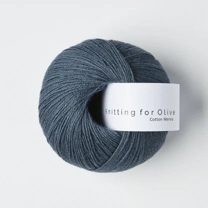 Cotton Merino - Dusty Blue Whale