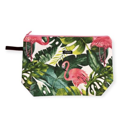 Designová projektová taštička 40x32cm - Plameňáci