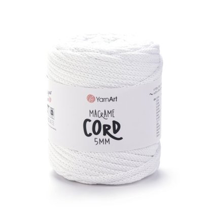 Macrame Cord 5mm - 751 bílá