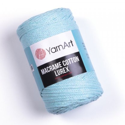 Macrame Cotton Lurex 738 mint + mintový lurex