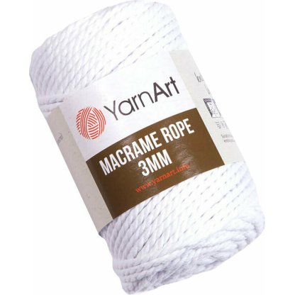 Macrame Rope 3mm - 751 bílá