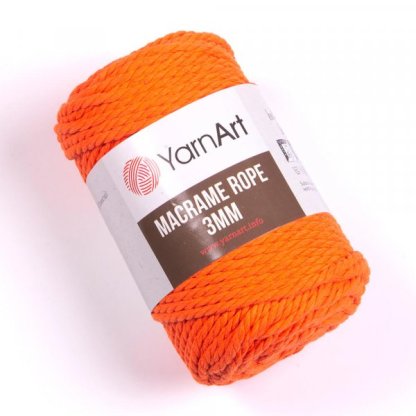 Macrame Rope 3mm - 800 neon oranžová