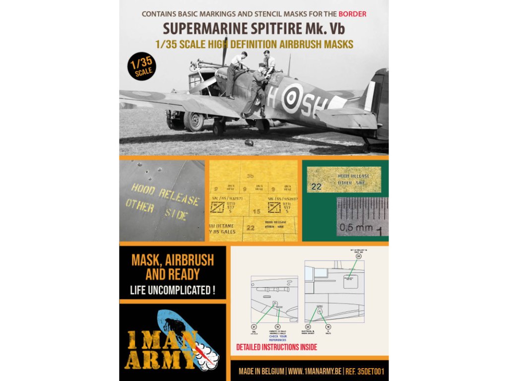 1ManArmy 35DET001 1/35 Spitfire Mk. Vb (Border)