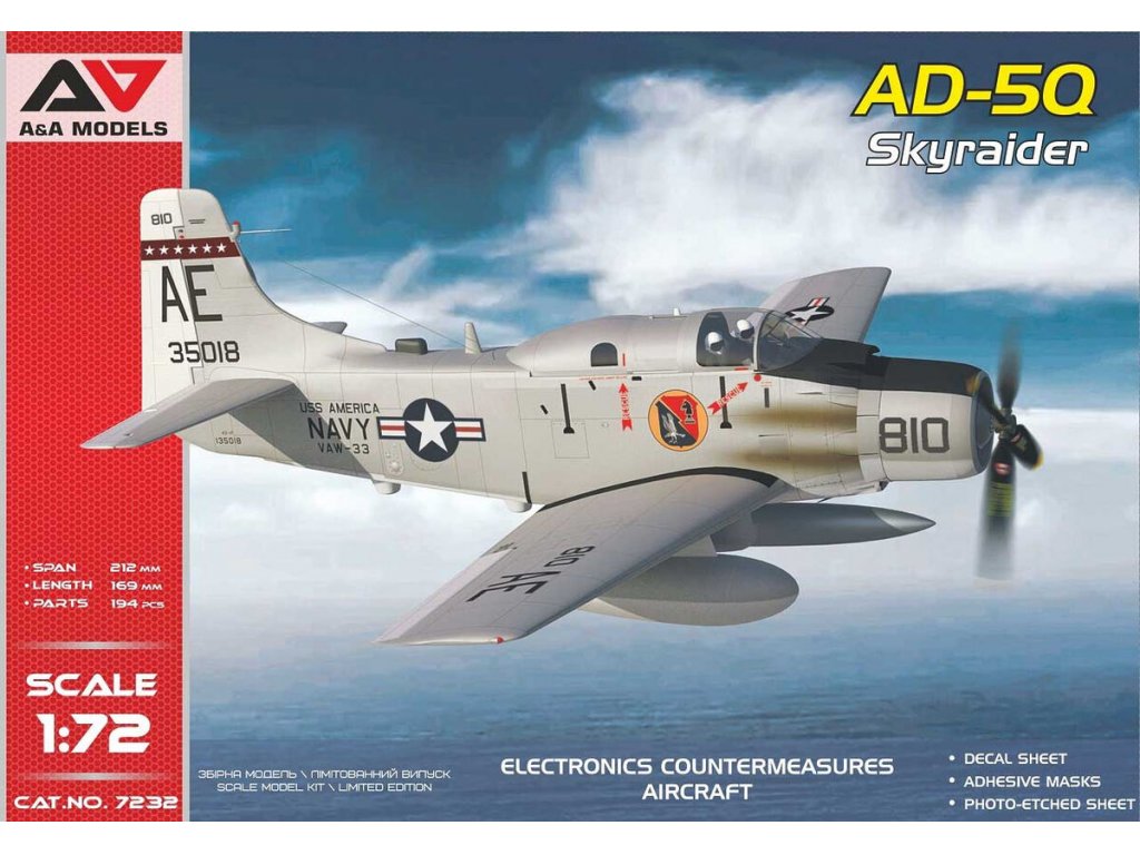 A&A MODELS 1/72 AD-5Q Sky Raider (ECM Version)