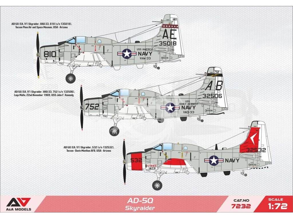 A&A MODELS 1/72 AD-5Q Sky Raider (ECM Version)