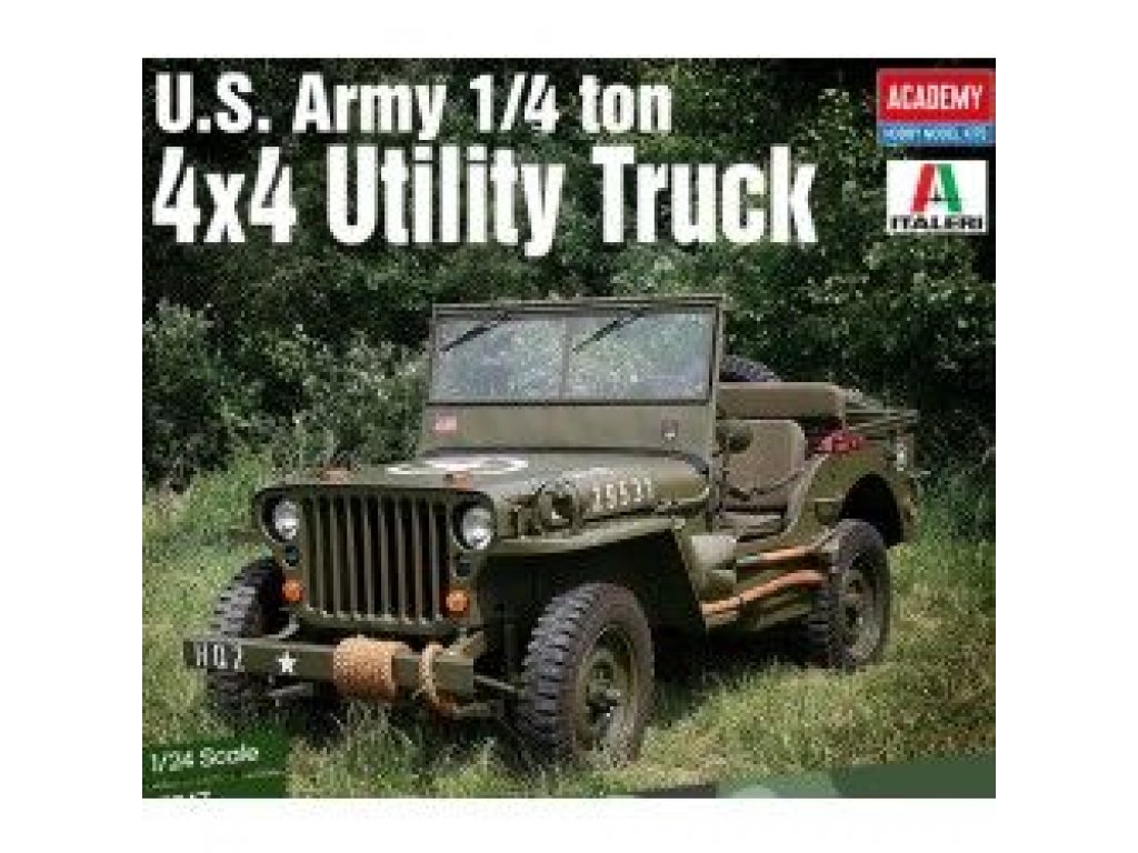 ACADEMY 1/24 U.S. Army 1/4 Ton 4x4 Utility Truck