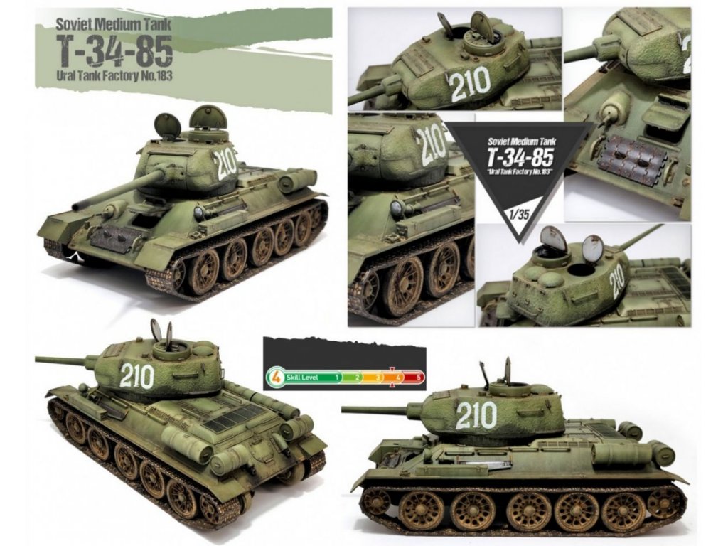 ACADEMY 1/35 T-34/85 Ural Tank Factory No. 183