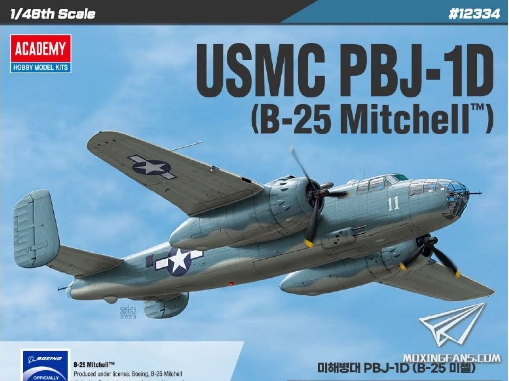 ACADEMY 1/48 USMC PBJ-1D (B-25 Mitchell)