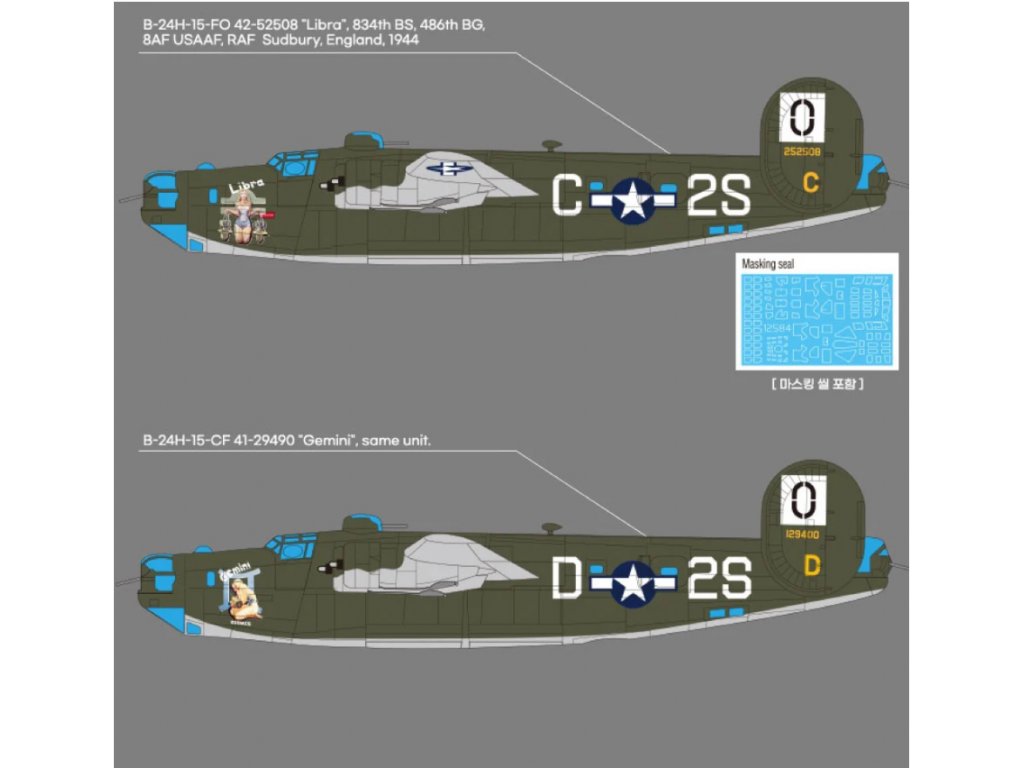 ACADEMY 1/72 B-24H Liberator "Zodiac"