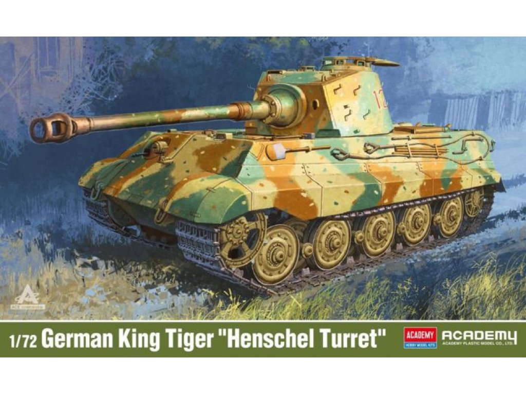 ACADEMY 1/72 German King Tiger "Henschel Turret 