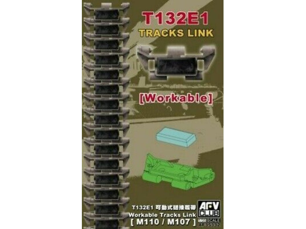 AFV CLUB 1/35 T132E1 Track Links Workable [M110/107]