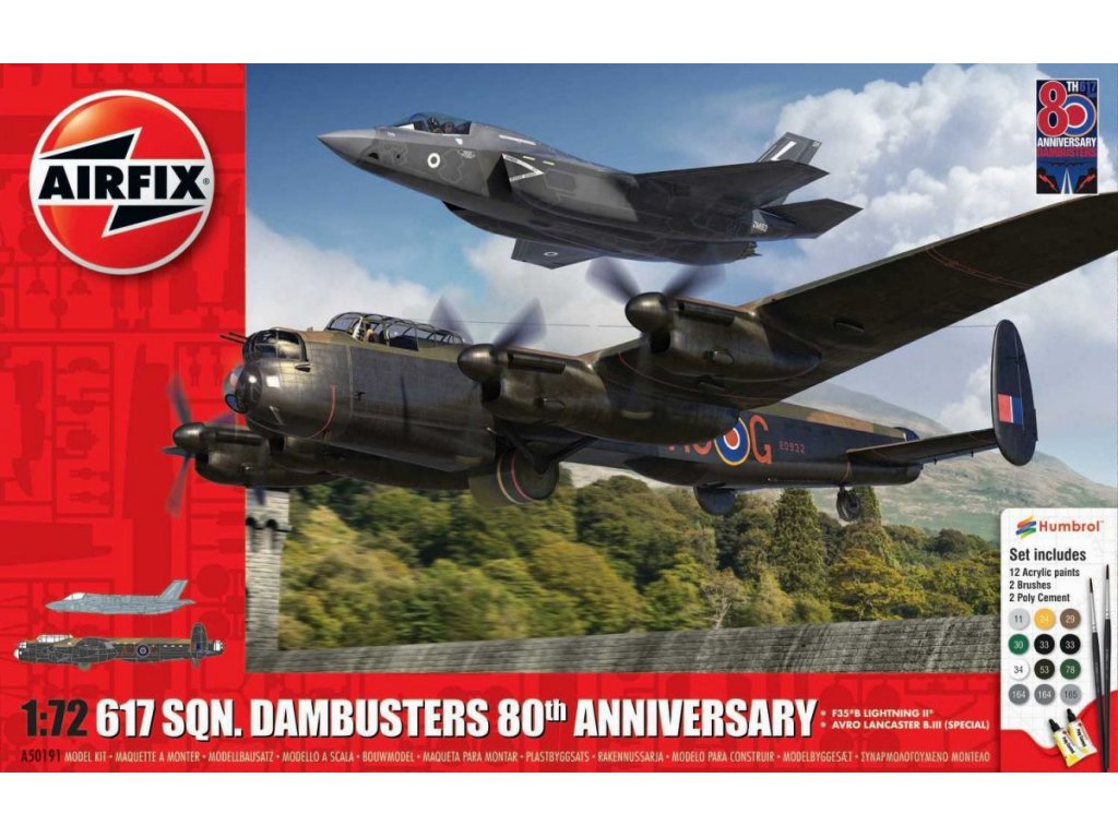 AIRFIX 1/72 617th Sqn Dambusters 80th Anniversary (F-35 & Avro Lancaster)
