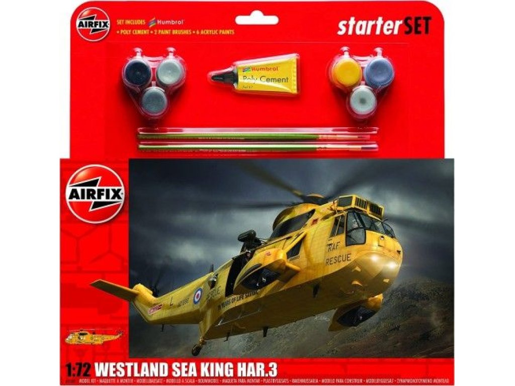 AIRFIX 1/72 Hanging Gift Set Westland Sea King HAR.3 Starter Set