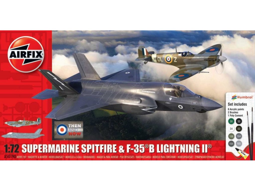 AIRFIX 1/72 Supermarine Spitfire Mk.Vc & F-35B Lightning II Then & Now