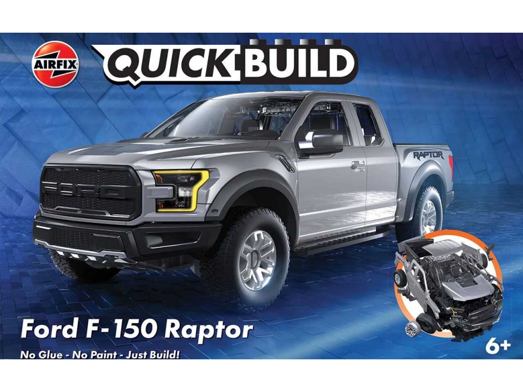 AIRFIX J6053 QUICKBUILD Ford F-150 Raptor - Grey