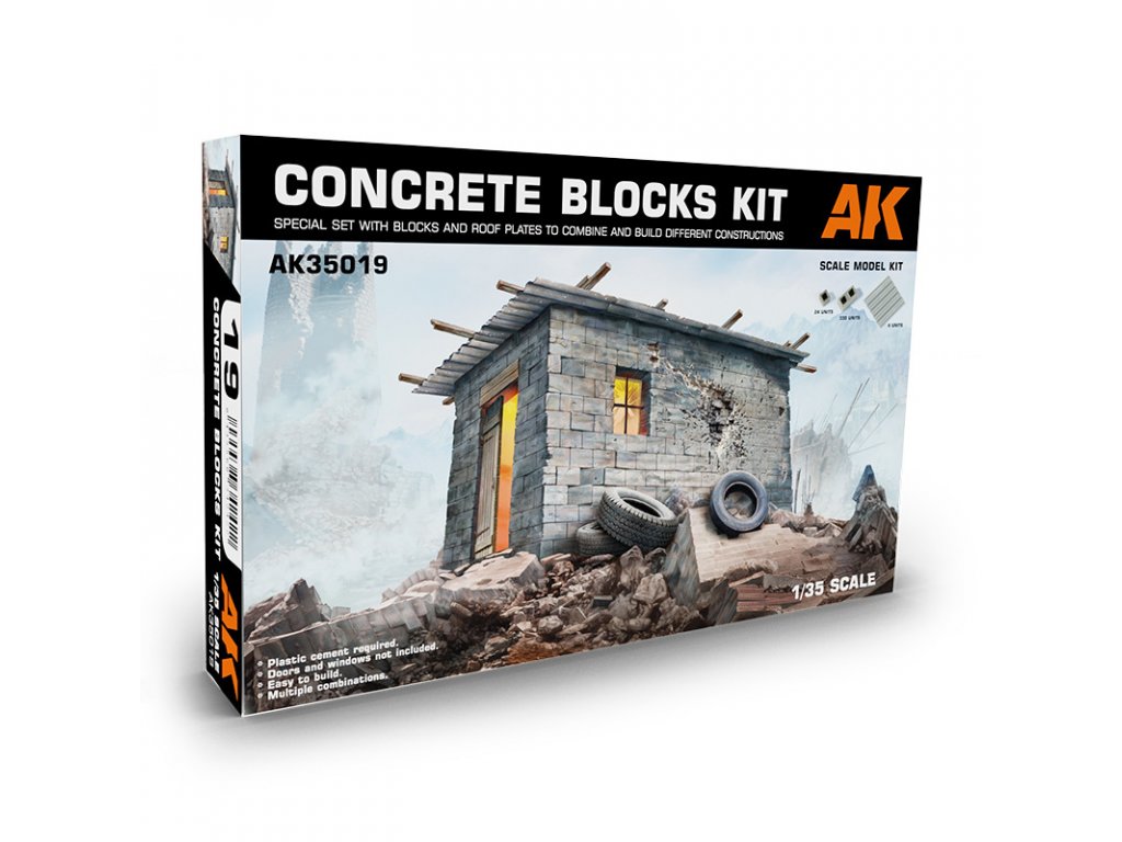 AK 35019 1/35 Concrete Blocks Kit