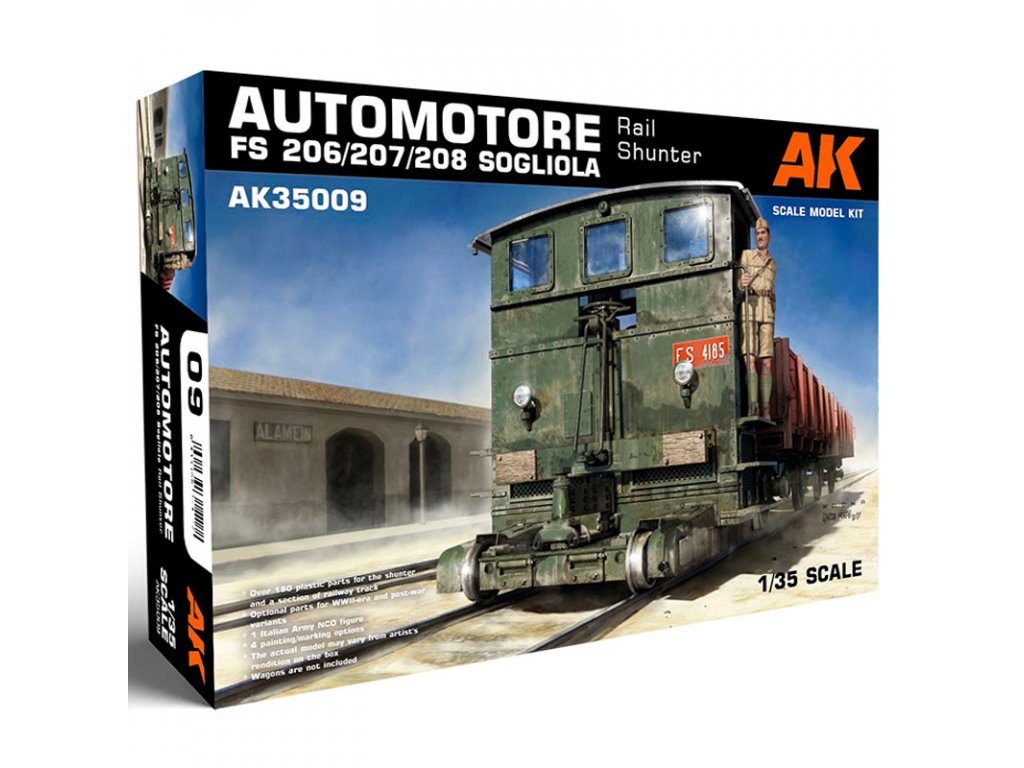 AK INTERACTIVE 1/35 Automotore FS 206/7/8 Sogliola Rail Shunter