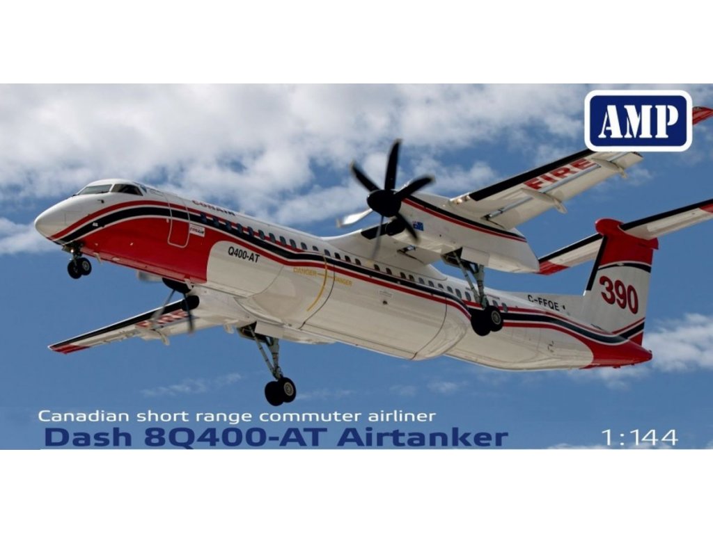 AMP 1/144 Dash 8Q400-AT Airtanker Canadian Short Range Commuter Airliner