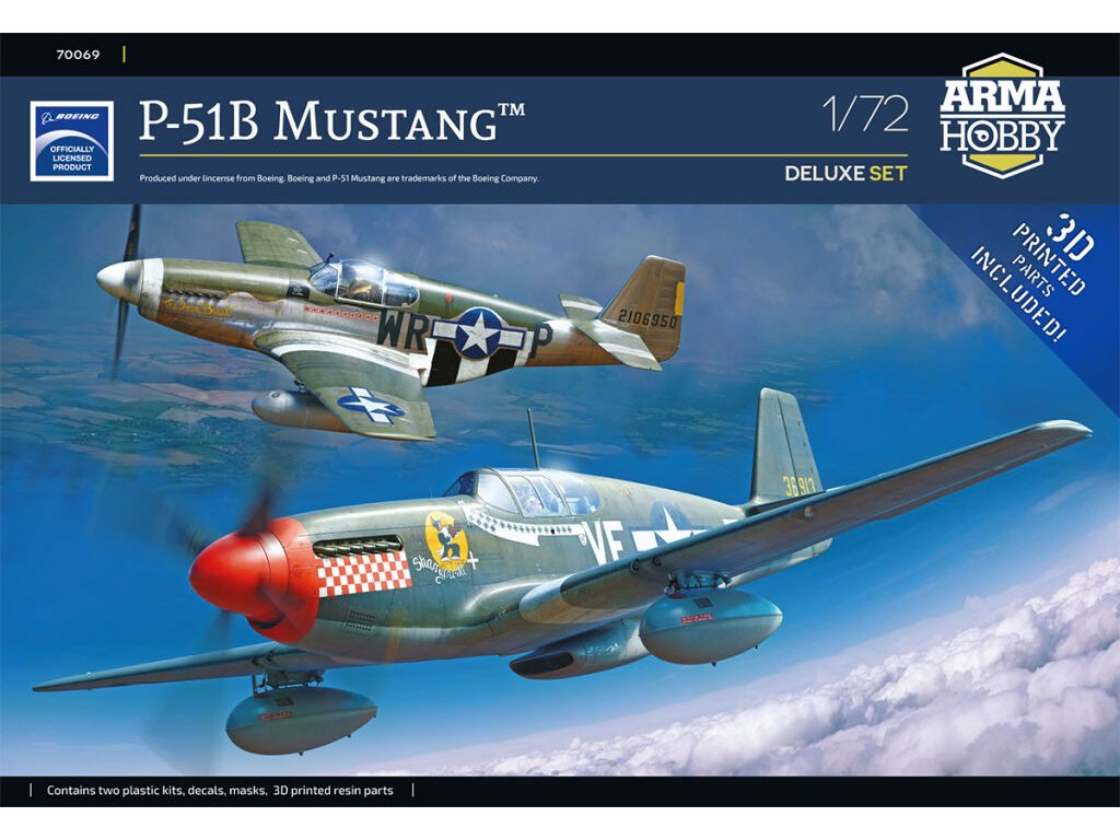 ARMA 70069 1/72 P-51B Mustang Deluxe Set