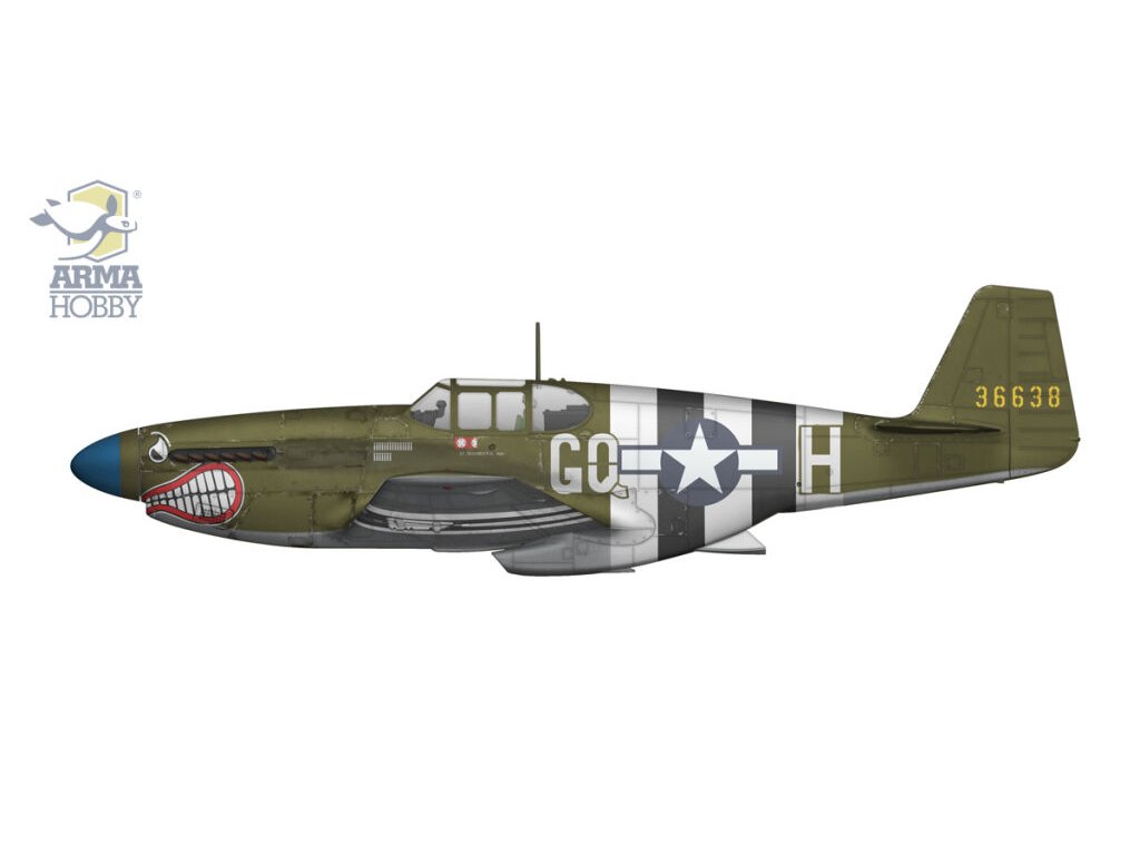 ARMA 70069 1/72 P-51B Mustang Deluxe Set