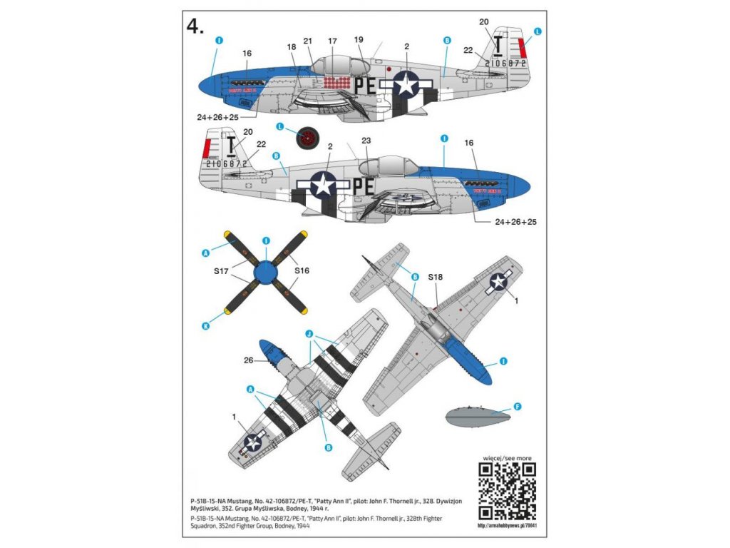 ARMA HOBBY 1/72 P-51B Mustang