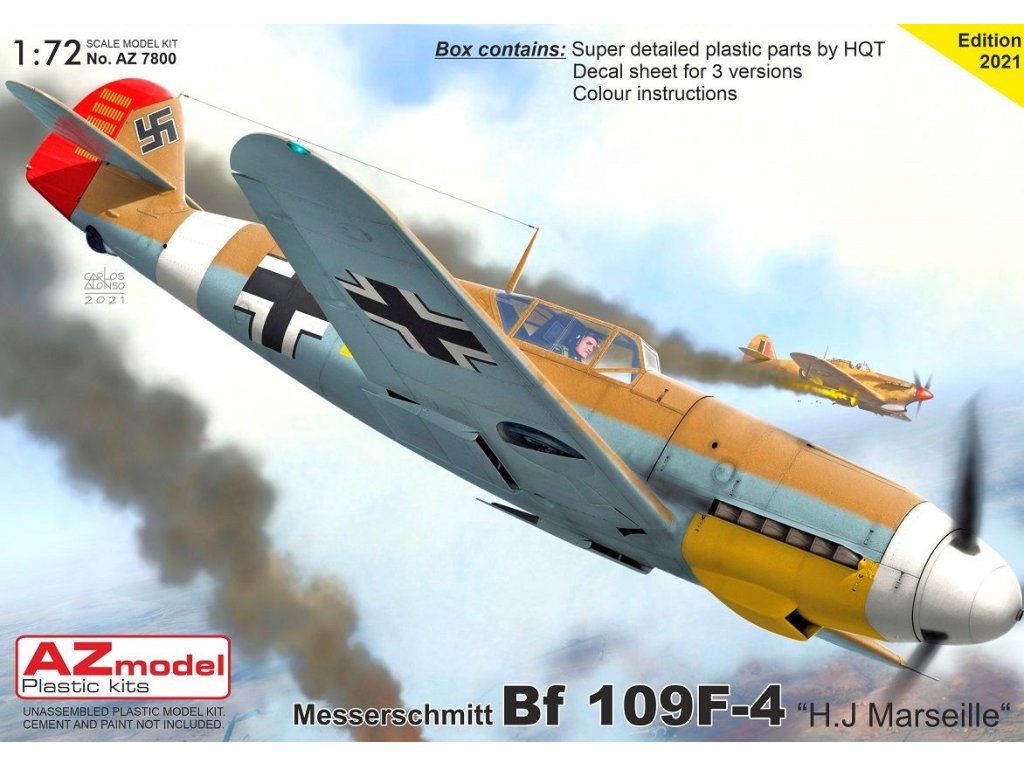 AZ MODEL 1/72 Bf 109F-4 Marseille