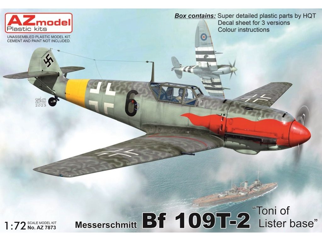 AZ MODEL 1/72 Bf 109T-2 Toni of Lister base 