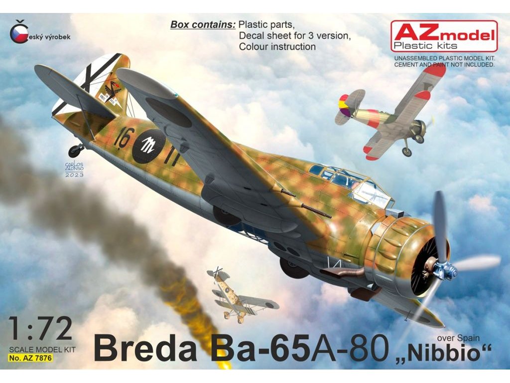 AZ MODEL 1/72 Breda Ba-65A-80 Nibbio over Spain (3x camo)